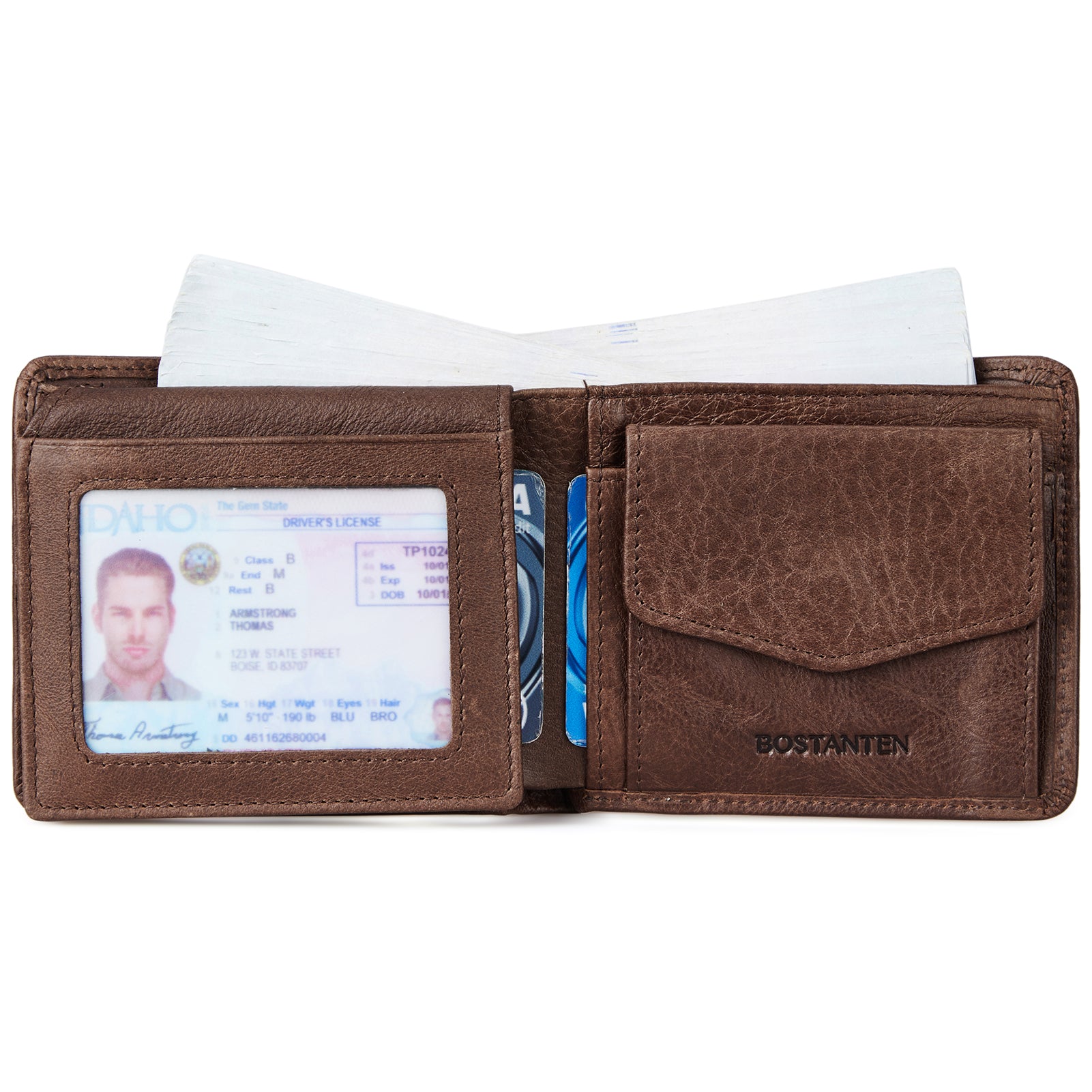 Rozenn RFID Blocking Leather Wallet For Men - Ultra Slim & Secure Bifold Wallet for Everyday Use & Travel