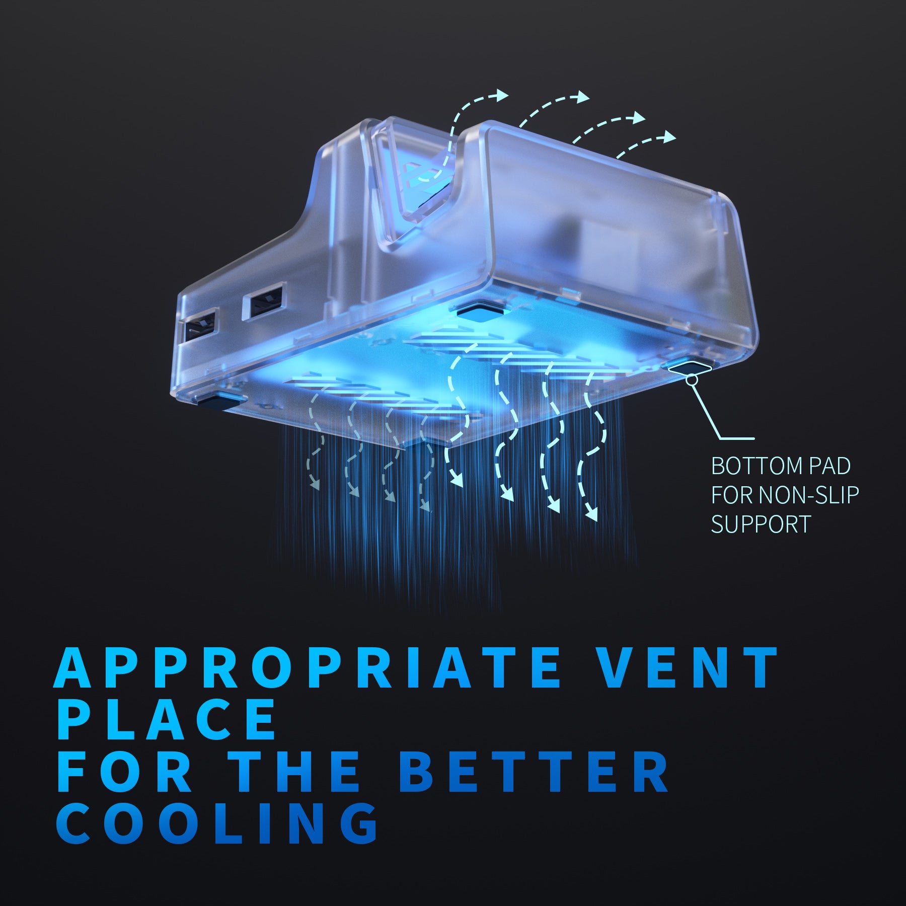 eXtremeRate AiryDocky DIY Replacement Shell Case for Nintendo Switch Dock - Clear Transparent Housing with Ventilation Holes | Perfect for Gaming Setups, Home Entertainment & Travel Use