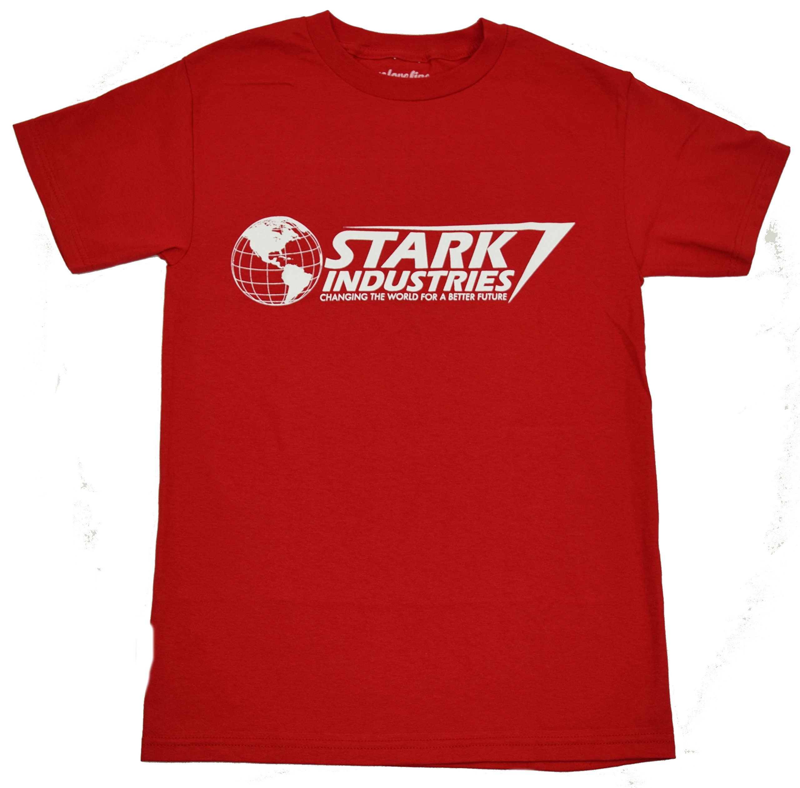 Marvel Iron Man Stark Industries Graphic T-Shirt for Men - Medium Size, Red - Superhero Comic Tee for Casual Wear, Cosplay, and Gifts