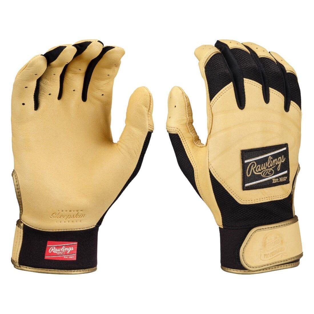 Rawlings Pro Preferred Adult Baseball Batting Gloves - Premium Leather Batting Gloves for Men & Women - Perfect for Baseball, Softball & Training Practice