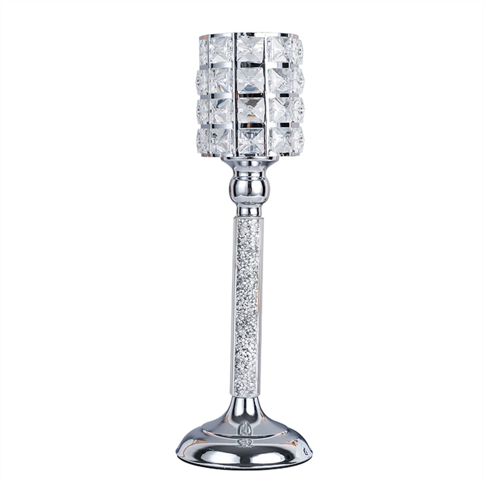 Elegant Crystal Tealight Candle Holders - Metal Candlesticks for Wedding, Christmas & Halloween Decor - Perfect for Coffee Tables, Dining Room Centerpieces & Romantic Ambiance