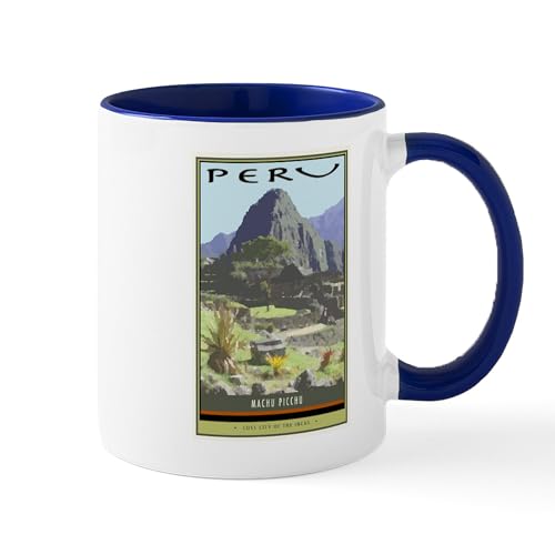 White/Navy Inside - Peru Mug