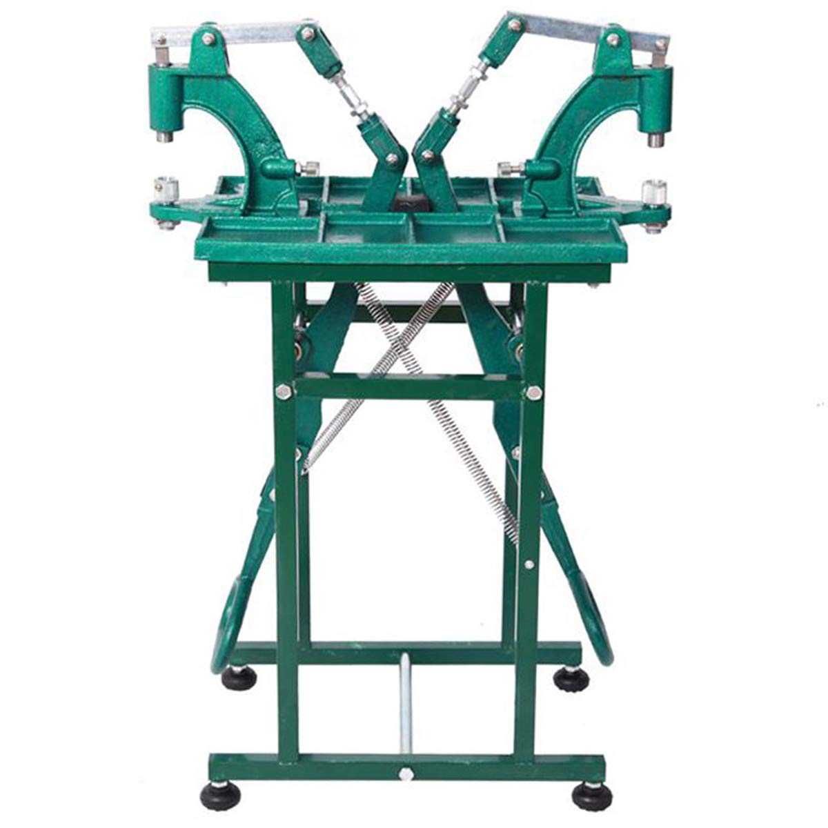TECHTONGDA Heavy Duty Double Pedal Grommet Press Machine - Professional Foot Operated Eyelet & Snap Button Riveting Tool Kit for Leather, Fabric, Tarps & DIY Projects