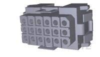 207442-1 MetriMate 18 Position Square Grid Plug - 25 Pack | Durable Electrical Connectors for Industrial & DIY Projects