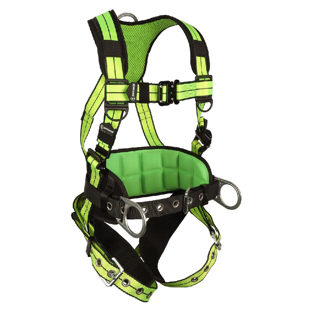 SafeWaze FS-FLEX360 FLEX 360-Degree Construction Safety Harness - OSHA Compliant Fall Protection Gear for Roofing, Scaffolding & High-Rise Work