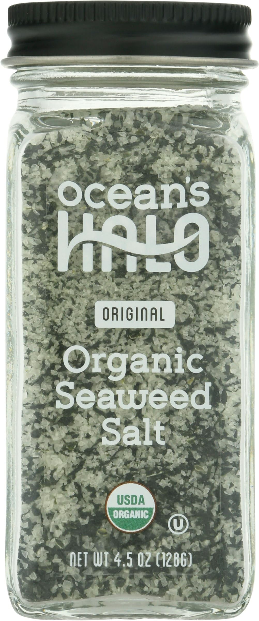 Premium Ocean's Halo Organic Seaweed Salt Seasoning - 4.5oz (Pack of 6) | Vegan, Gluten-Free & Non-GMSG | Perfect for Popcorn, Salads & Asian Cuisine