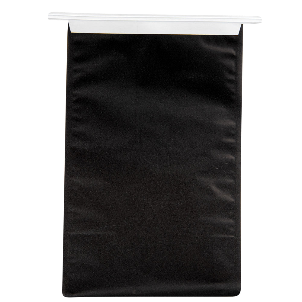 Premium Black Cotton Paper Tin Tie Bags with Clear Window - 6.25
