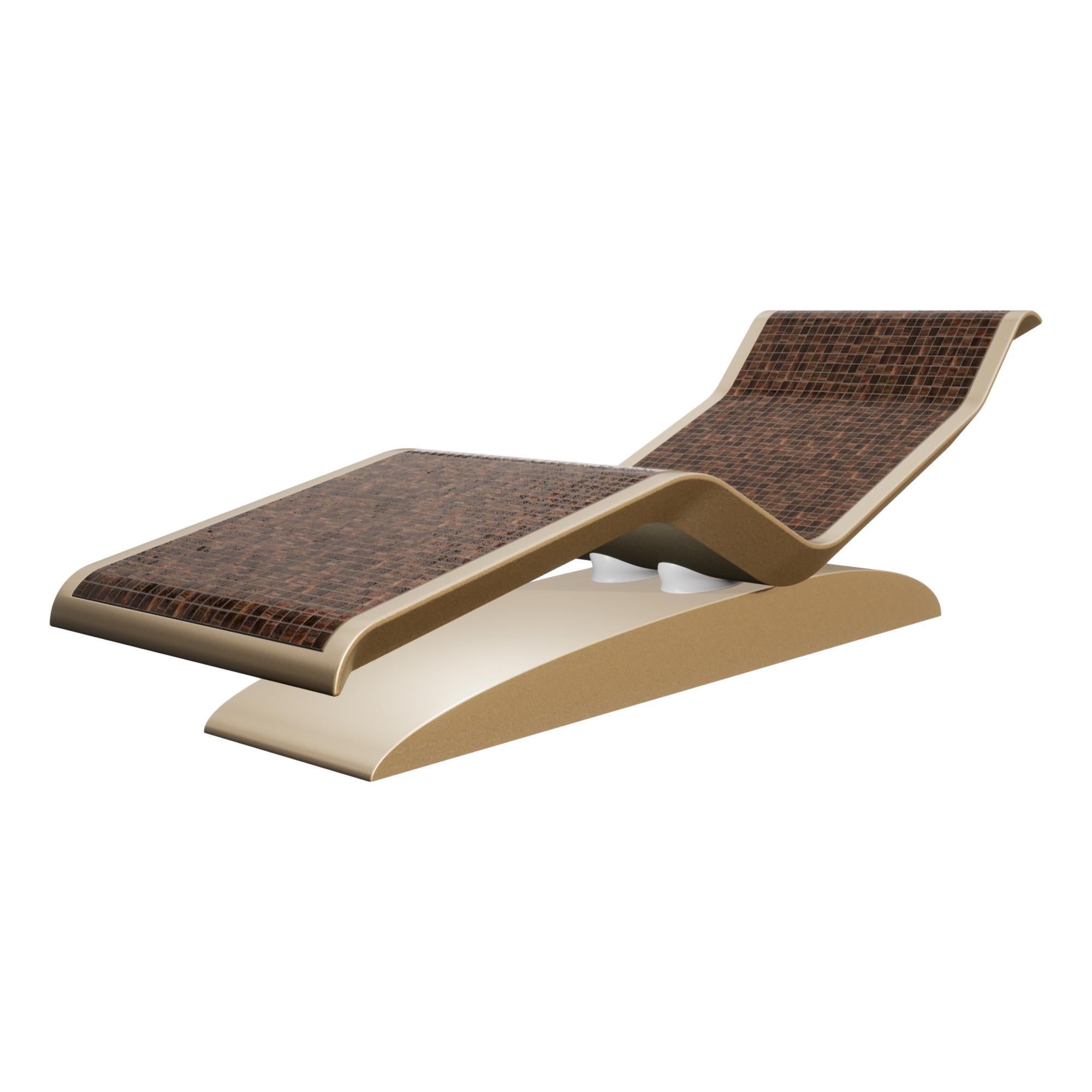 Fabio Alemanno Ceramico Infrared Heated Lounger - Portable Home Spa Chair for Relaxation & Pain Relief - Perfect for Living Room, Bedroom, or Massage Therapy