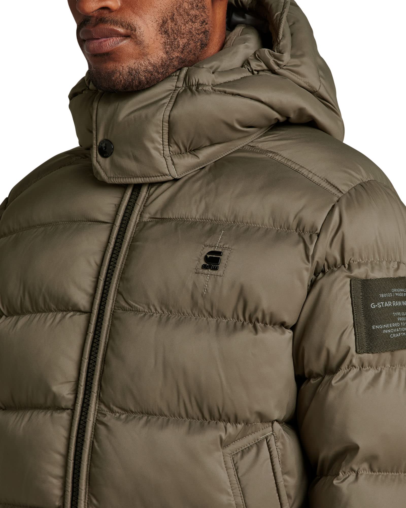 G-STAR Men's G-Whistler Padded Hooded Jacket - Waterproof Winter Coat for Outdoor Activities & Streetwear Fashion