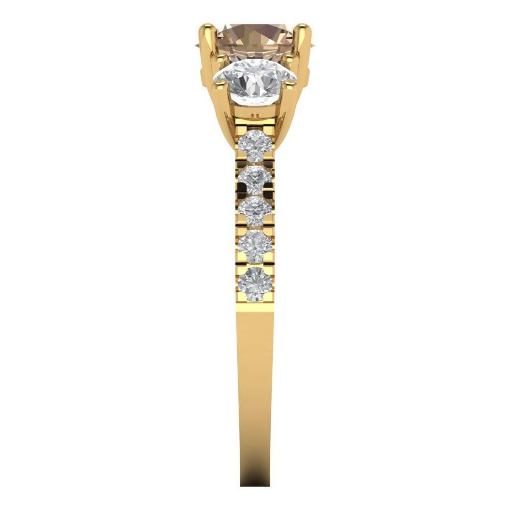 2ct Round Moissanite Engagement Ring 14k Gold for Wedding & Anniversary