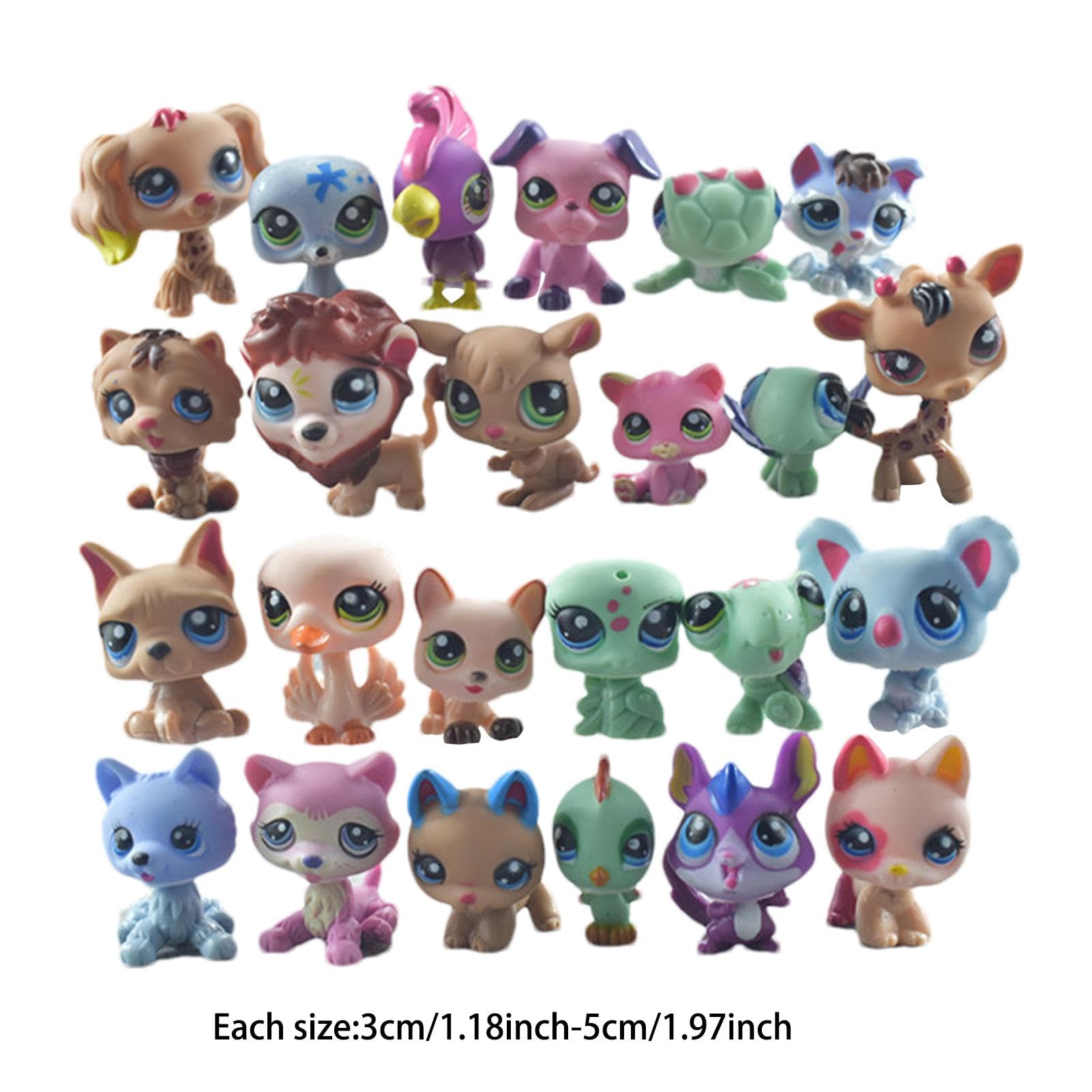 24-Piece LPS Pet Shop Figures Toy Set - Cute Collectible Small Pet Statues for Kids | Perfect for Playtime, Birthday Gifts & Pet-Themed Party Decorations