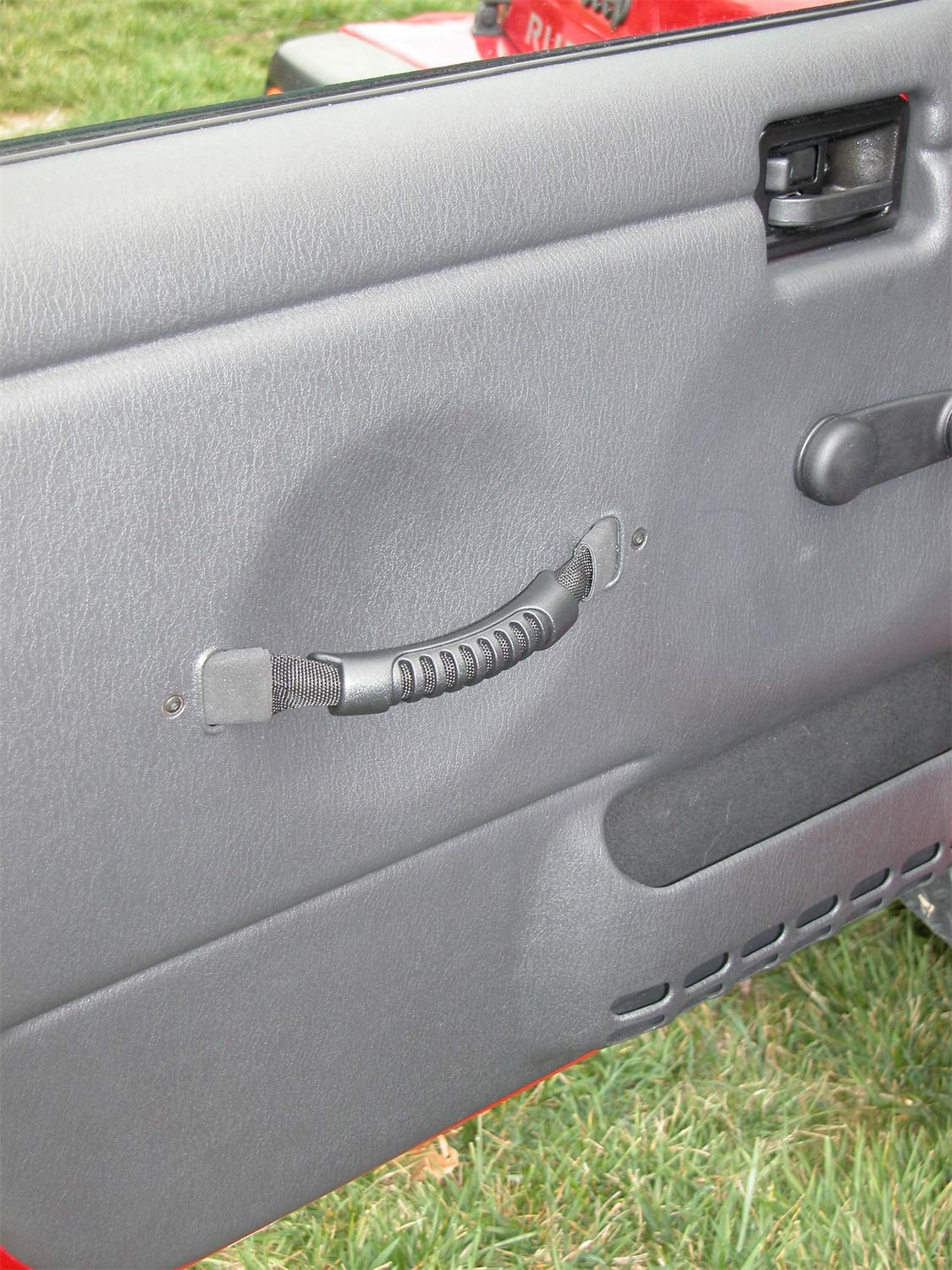Rugged Ridge 11826.01 Black Door Pull Straps for 1997-2006 Jeep Wrangler TJ - Heavy Duty Off-Road Accessories for Easy Entry & Exit