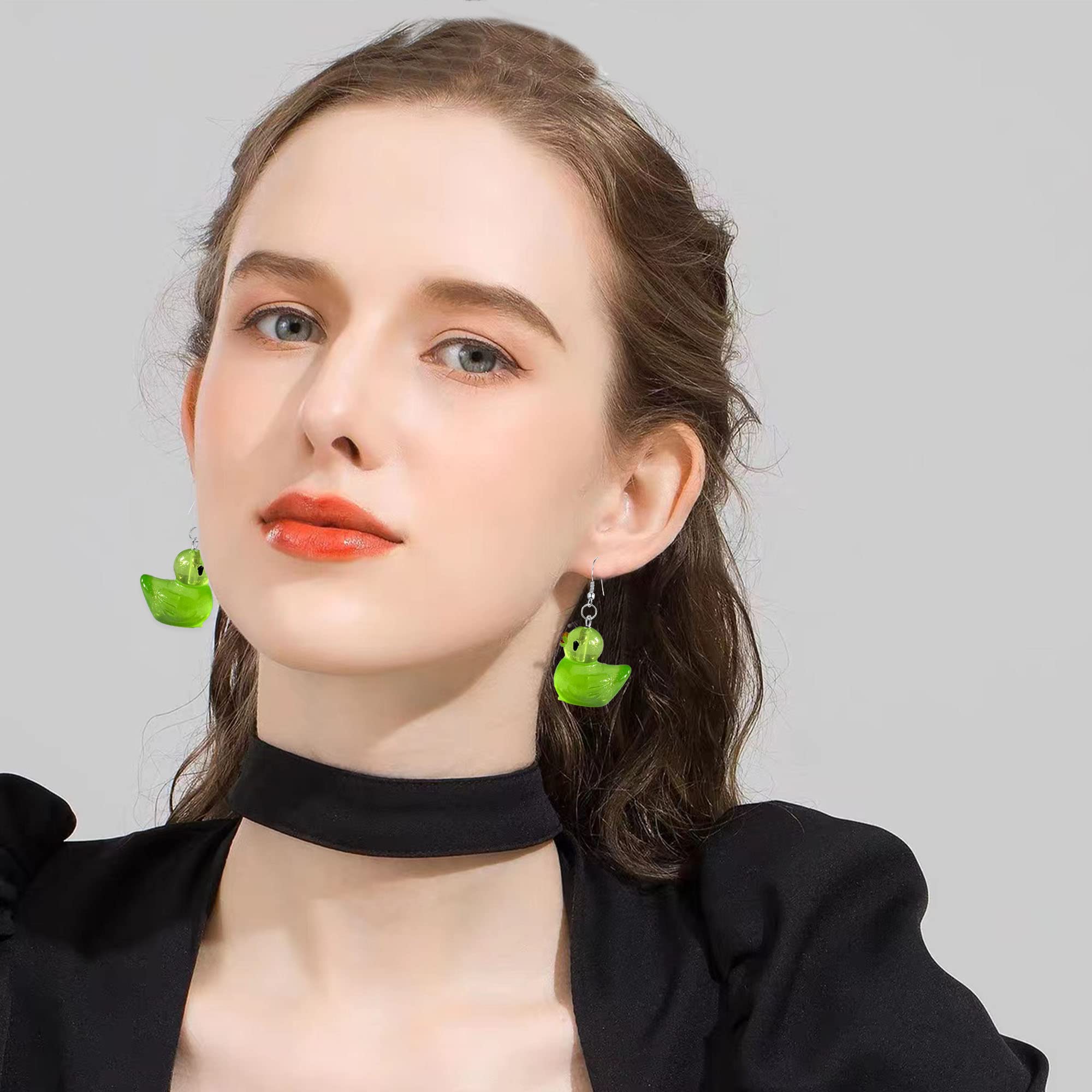 5 Pairs Cute Duck Dangle Drop Earrings - Funny Resin Duck Pendant Jewelry for Women | Indie Aesthetic Creative Personalized Gift | Perfect for Casual Wear, Parties & Gifts