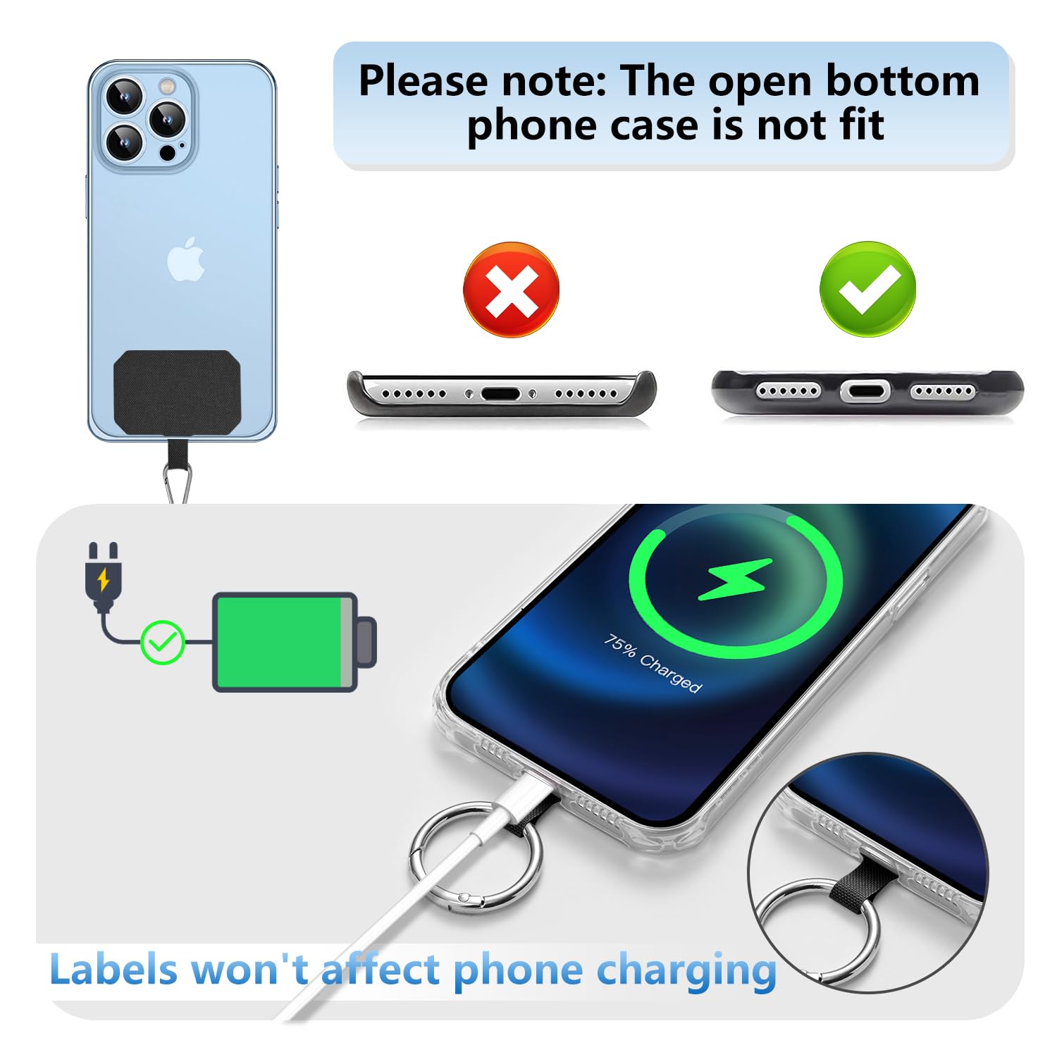 Adjustable Crossbody Phone Lanyard with Neck Strap - Secure & Comfortable Cell Phone Holder for Everyday Use, Travel, and Outdoor Activities