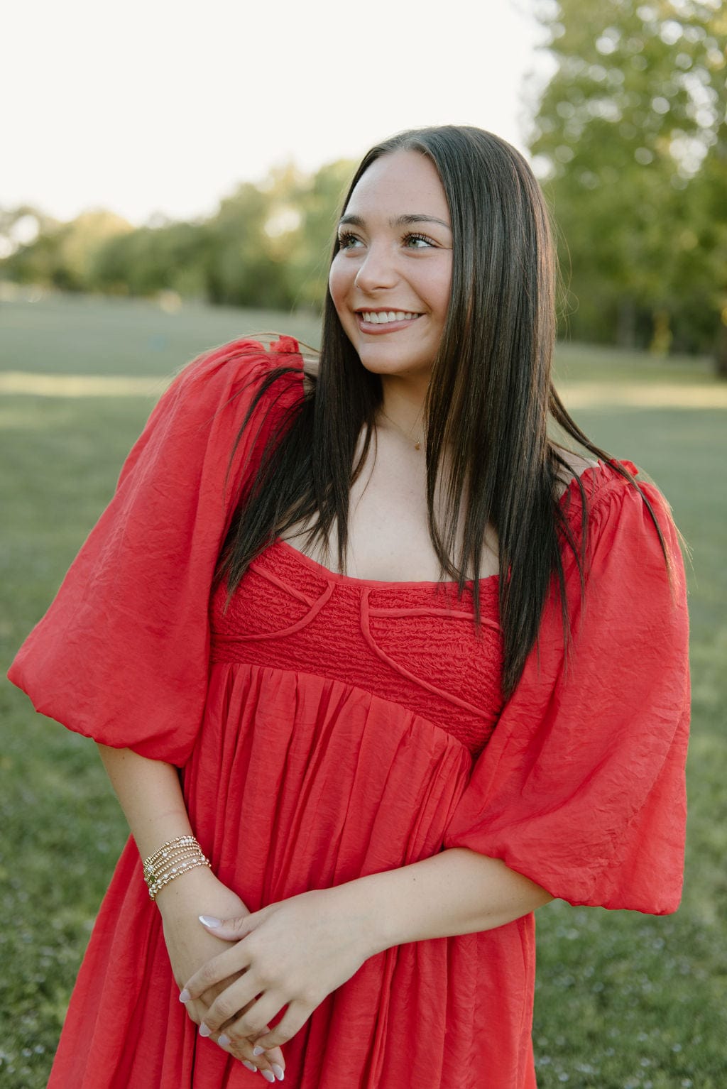 Red Puff Sleeve Smocked Mini Dress for Women - Flirty Summer Party Outfit | Perfect for Dates, Weddings & Beach Vacations