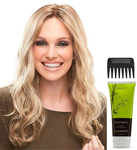 Jon Renau Sarah Wig Bundle - 4 Items Including Synthetic Shampoo & Wide Tooth Comb (Color 14/26S10) | Perfect for Daily Wear, Cosplay & Hair Loss Solutions