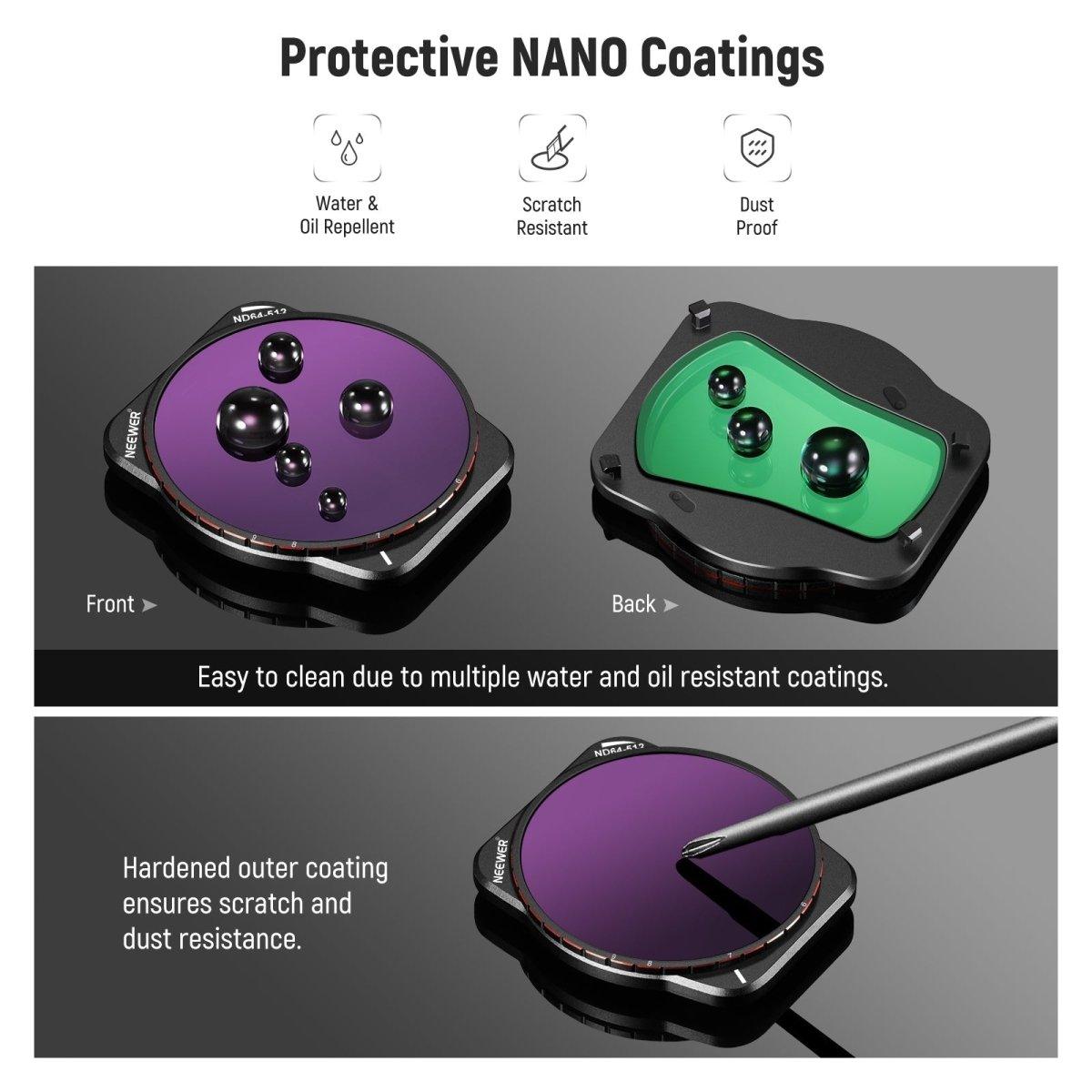 DJI Air 3 Variable ND Filter Set (2pcs) - ND16-ND256 Adjustable Lens Filter for Drone Photography & Videography - Perfect for Sunny Days, Landscape & Aerial Shots