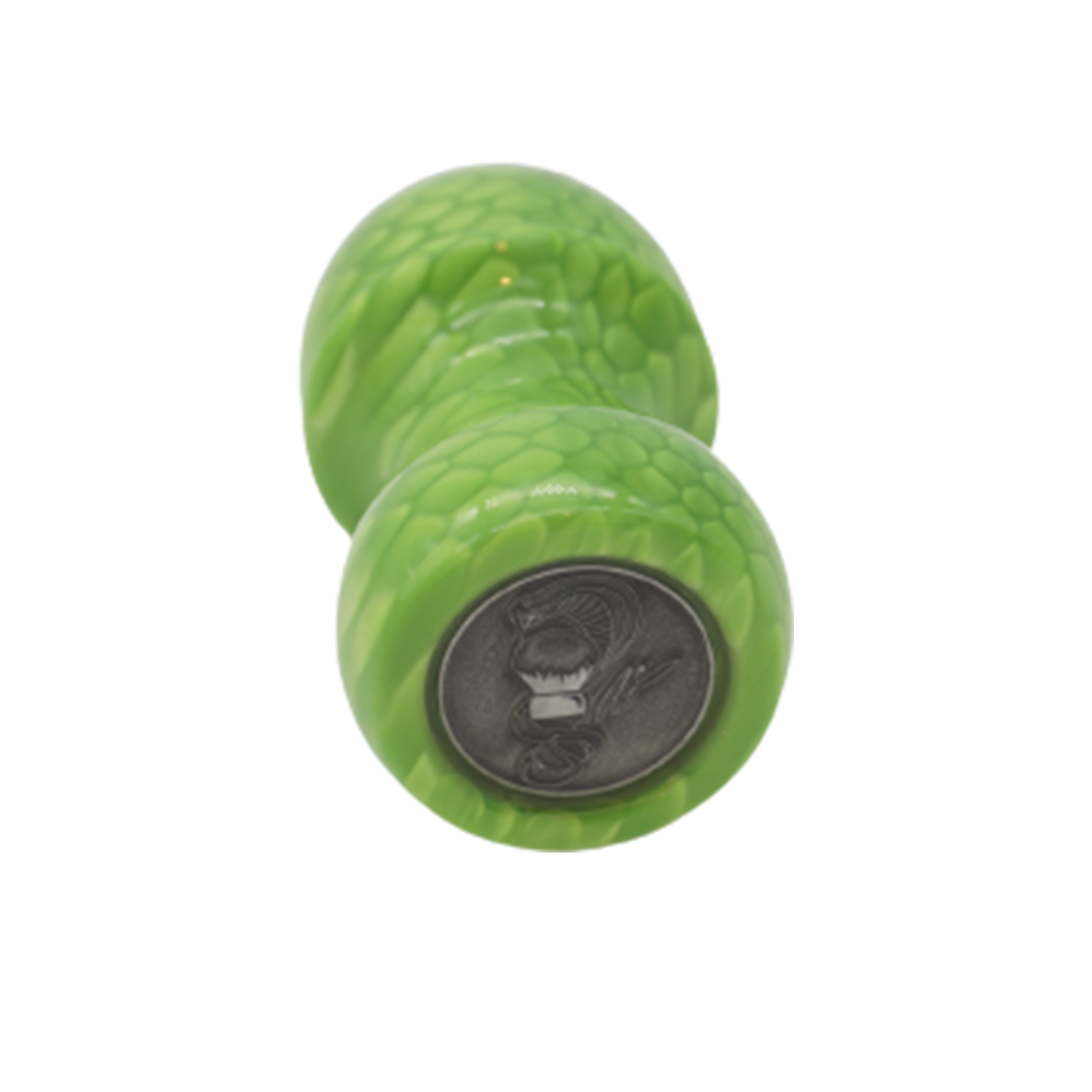 Premium Green Snakeskin Shaving Brush Handle - Handcrafted for 28mm & 30mm Knots - Luxury Wet Shaving & Grooming Gift for Men