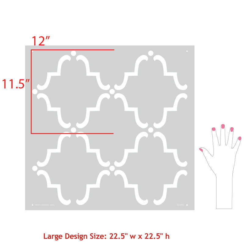 Moorish Trellis Wall Stencil - Reusable DIY Painting Template for Home Decor, Geometric Wall Art, Furniture Makeover - Perfect for Bedroom, Living Room, Nursery & Accent Walls