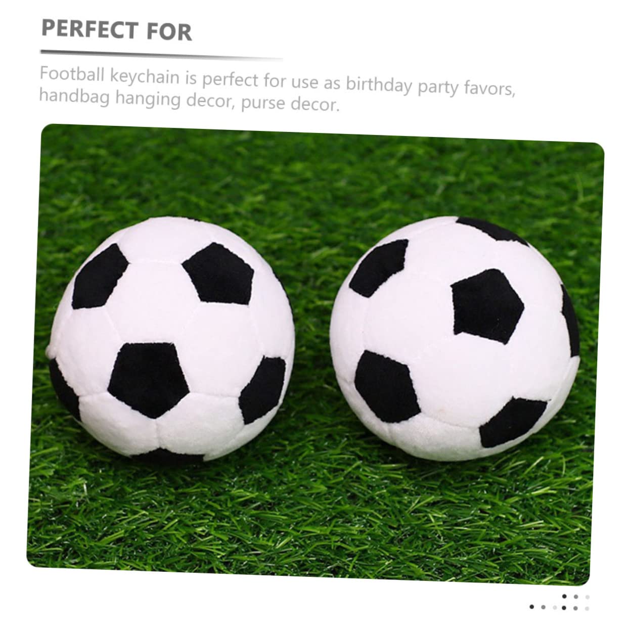 Soft Plush Soccer Ball Keychain Set - 3 Pack Fluffy Stuffed Keyrings for Women | Cute Bag Charm & Home Decor | Perfect for Sports Fans, Gifts & Key Organization