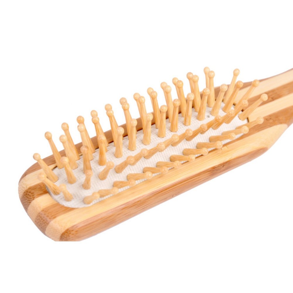 Bamboo Air Cushion Hair Brush - Anti-Static Scalp Massage Comb with Elastic Airbag, Solid Wood Detangling Styling Tool for Home Salon & Relaxation - Promotes Blood Circulation & Reduces Stress - Perfect for Daily Hair Care, Styling & Head Massage Therapy