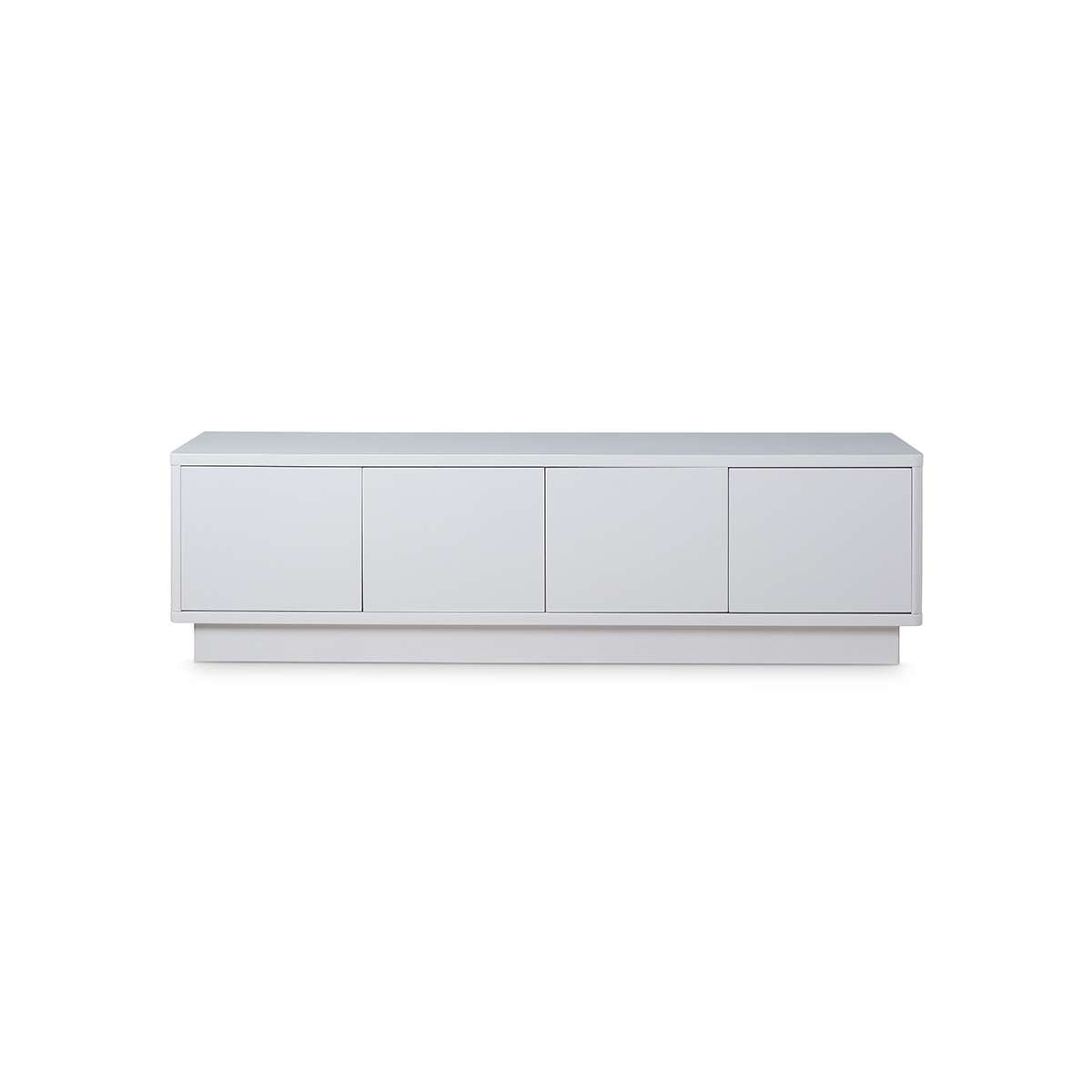 Modern Oslo Entertainment Unit - White TV Stand with Storage for Living Room, Bedroom & Home Theater