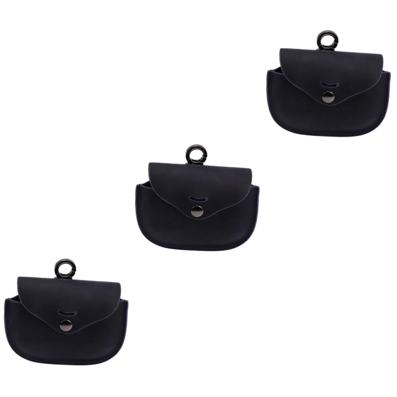 Mikikit 3 Pack Premium Leather Headphone Case for Sony WH-1000XM3 - Protective Cover with Ring Buckle & Charging Port Access - Perfect for Travel, Commuting, and Daily Storage