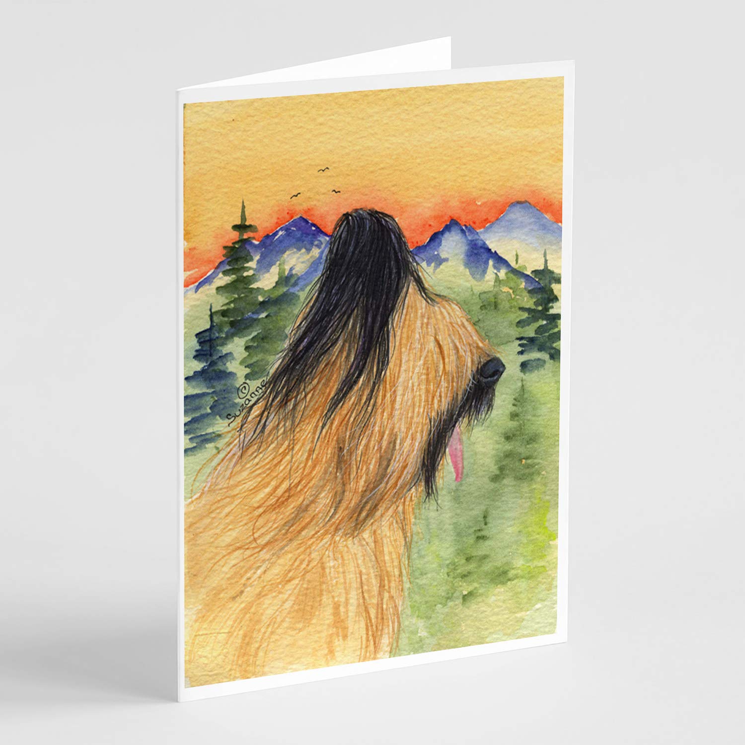 Briard Greeting Cards and Envelopes Set - Pack of 8 Blank A7 Size (5x7) Note Cards for All Occasions | Perfect for Birthdays, Thank You Notes & Special Events | Whimsical Dog Lover Stationery