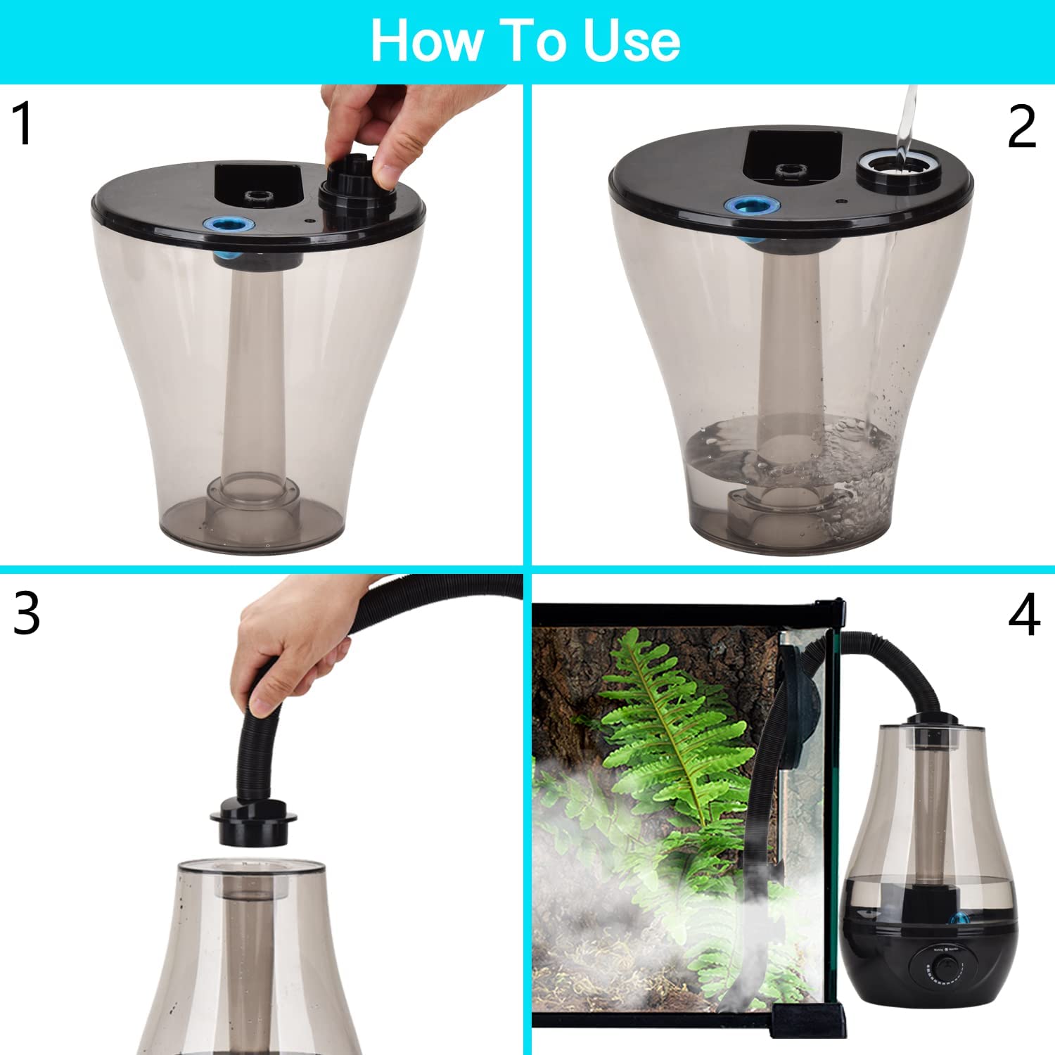 Midwest Grow Kits Mushroom Monsoon Greenhouse Humidifier 3.0L - Perfect for Mushroom Cultivation, Indoor Gardening & Plant Growth - Ideal for Grow Tents, Greenhouses & Hydroponic Systems