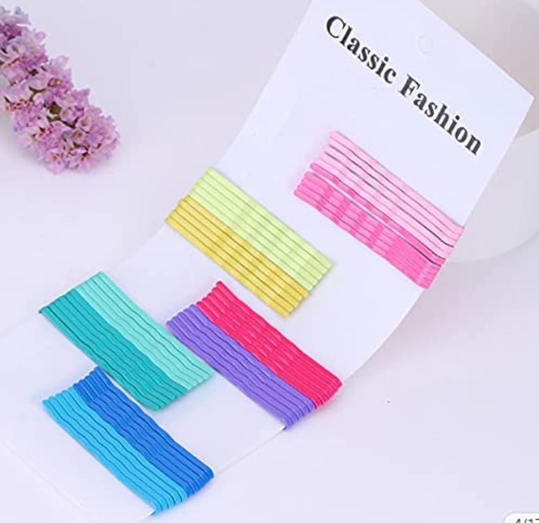Stylish Metal Bobby Pins for Women - 50 Pack Multi Color Hair Clips | Secure Hair Accessories for Everyday Use, Weddings & Special Occasions