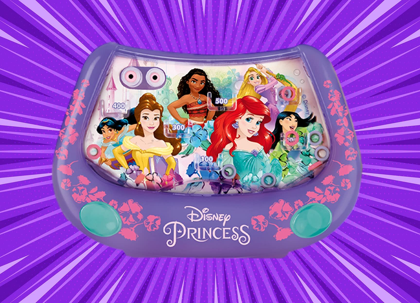 Disney Princess Handheld Water Ring Toss Game - 6 Pack Sensory Toys for Kids, Classic Retro 90s Nostalgia Toys, Fun Car Travel Activities & Stocking Stuffers (A-6901-6) | Perfect for Birthday Gifts, Party Favors and Indoor Play