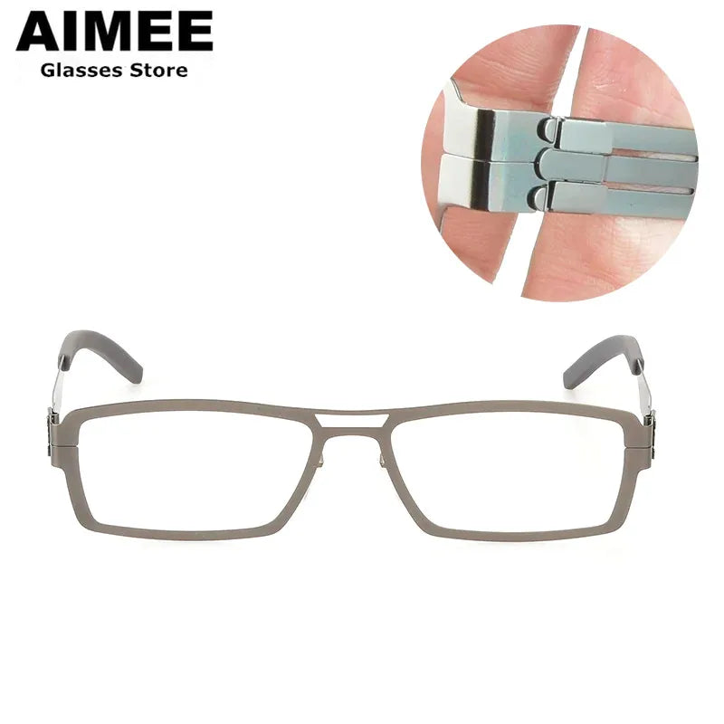 Aimee Women's Full Rim Square Double Bridge Steel Eyeglasses Frame 61173 - Stylish & Durable Eyewear for Work, Reading & Fashion Accessories