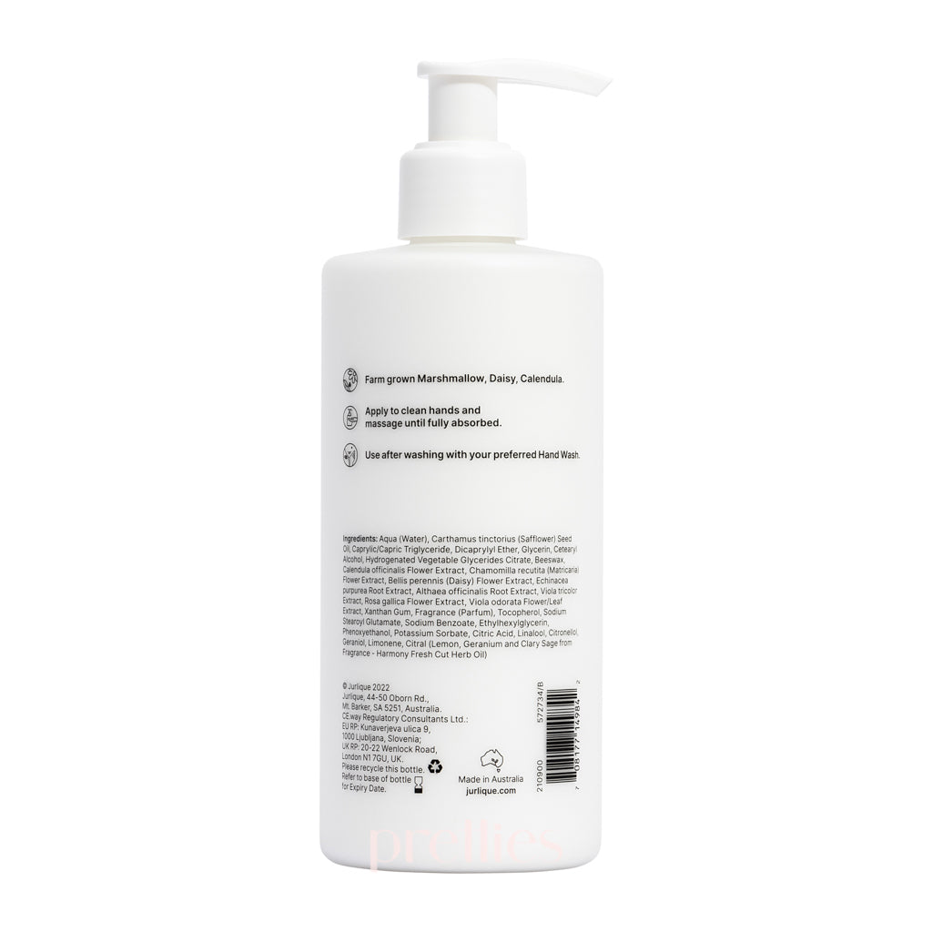 Jurlique Restoring Lemon Geranium & Clary Sage Hand Lotion 300ml - Hydrating & Nourishing Hand Cream for Dry Skin - Perfect for Daily Moisturizing at Home, Office or Travel