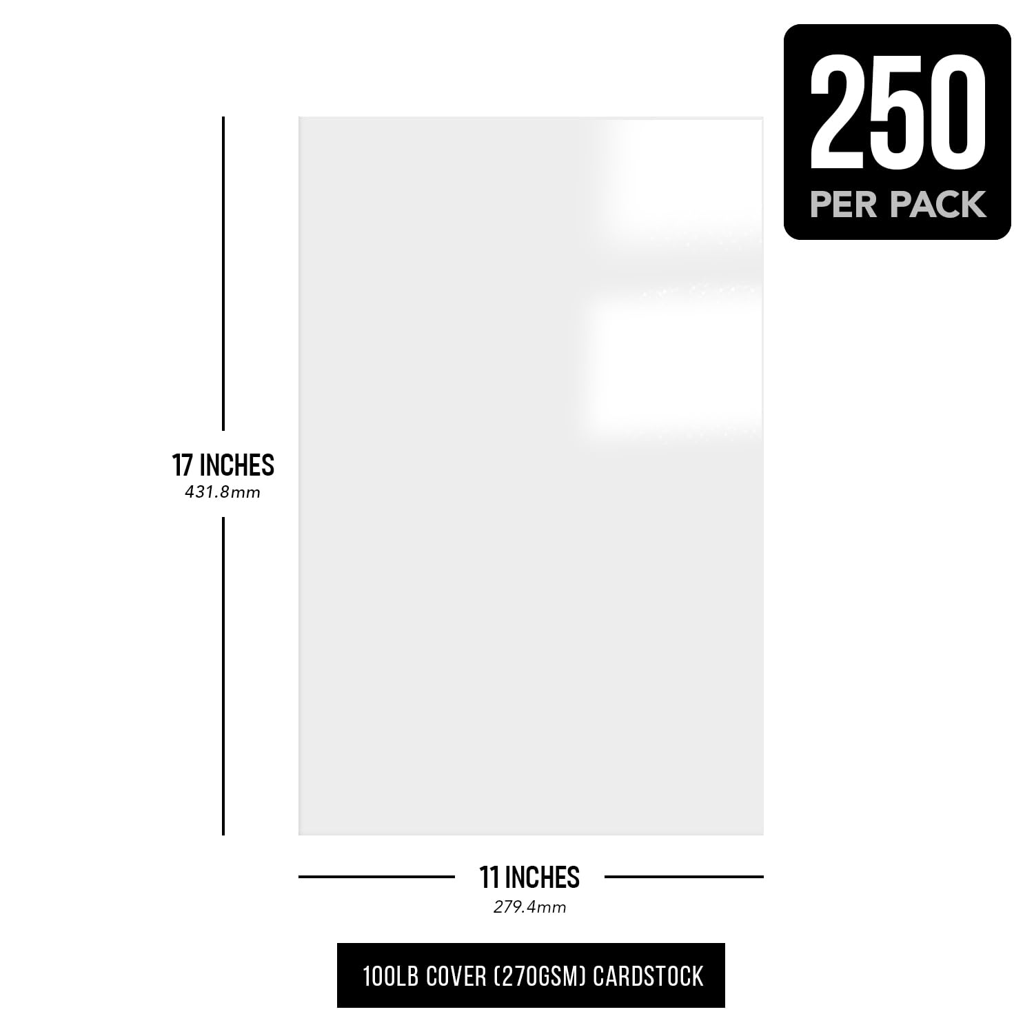 Premium Double-Sided Glossy C2S Cardstock Paper 11x17 Inches - 100lb Cover (270gsm) for Laser Printing | Acid-Free Coated Finish | 250 Sheets | Perfect for Business Cards, Flyers, Brochures & Professional Marketing Materials - Ideal for Office, Print Shops & Creative Projects