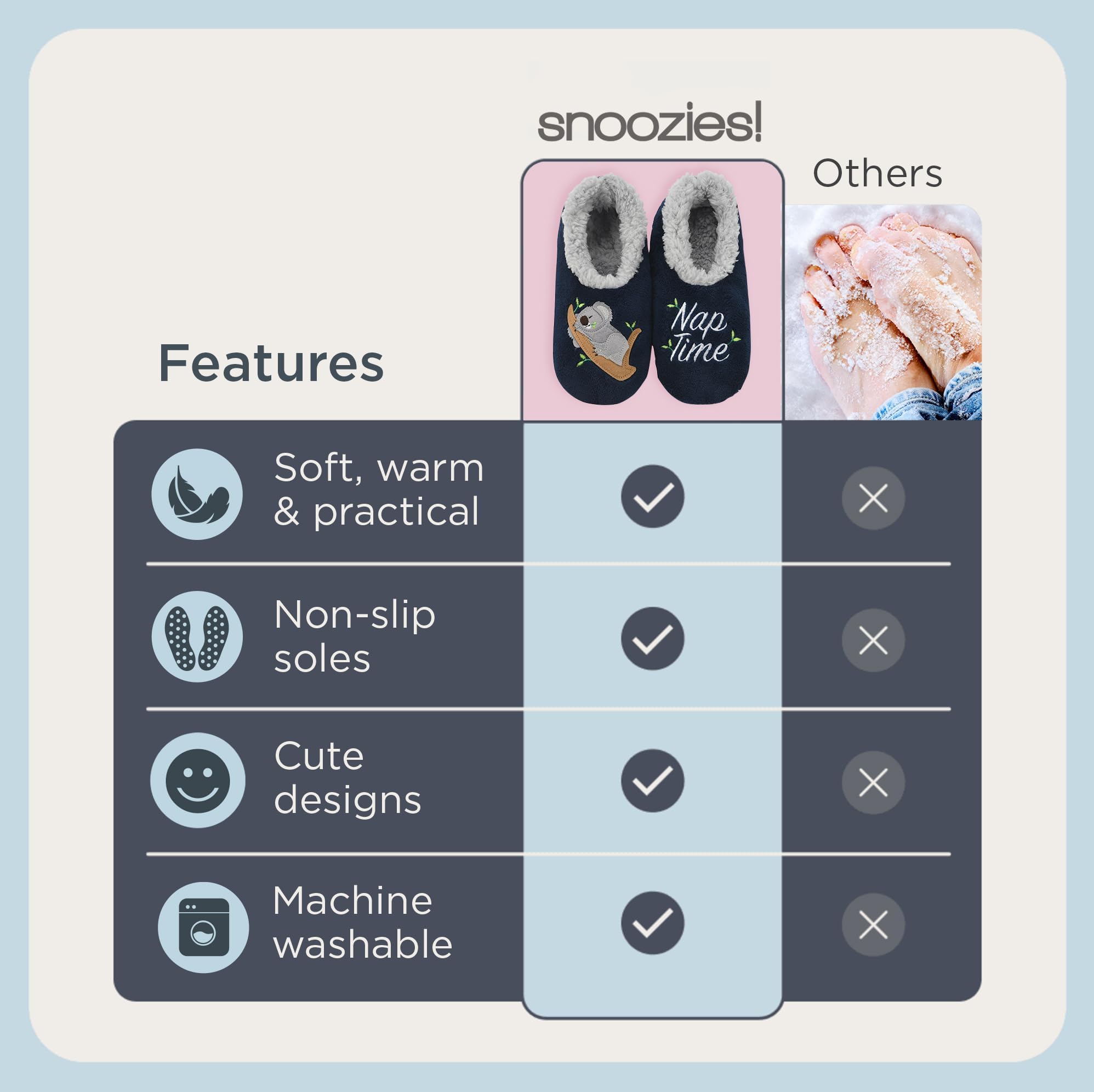 Cozy Snoozies Pairable Slipper Socks for Women - Non-Slip Fuzzy House Slippers | Perfect for Relaxing at Home, Lounging & Gift Giving