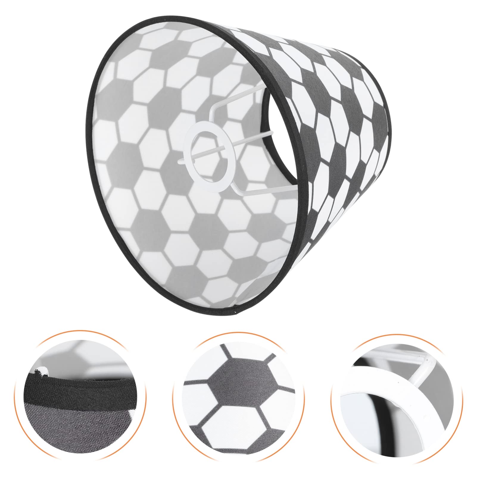 Beaupretty Barrel Lampshade Fabric Lamp Shade - Soccer Ball Pattern Hanging Light Cover for Table Lamp & Ceiling Light Decor | Perfect for Living Room, Bedroom, and Nursery Lighting