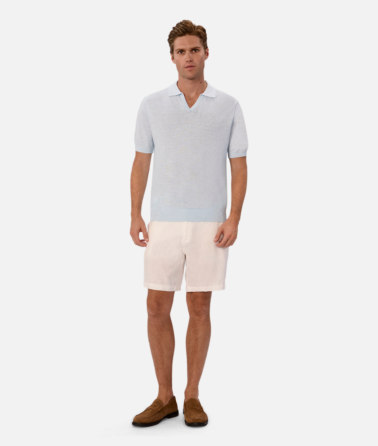 Premium Tenerife Polo Shirt - Light Blue Marle for Men | Comfortable & Stylish Casual Wear for Work, Travel & Outdoor Activities