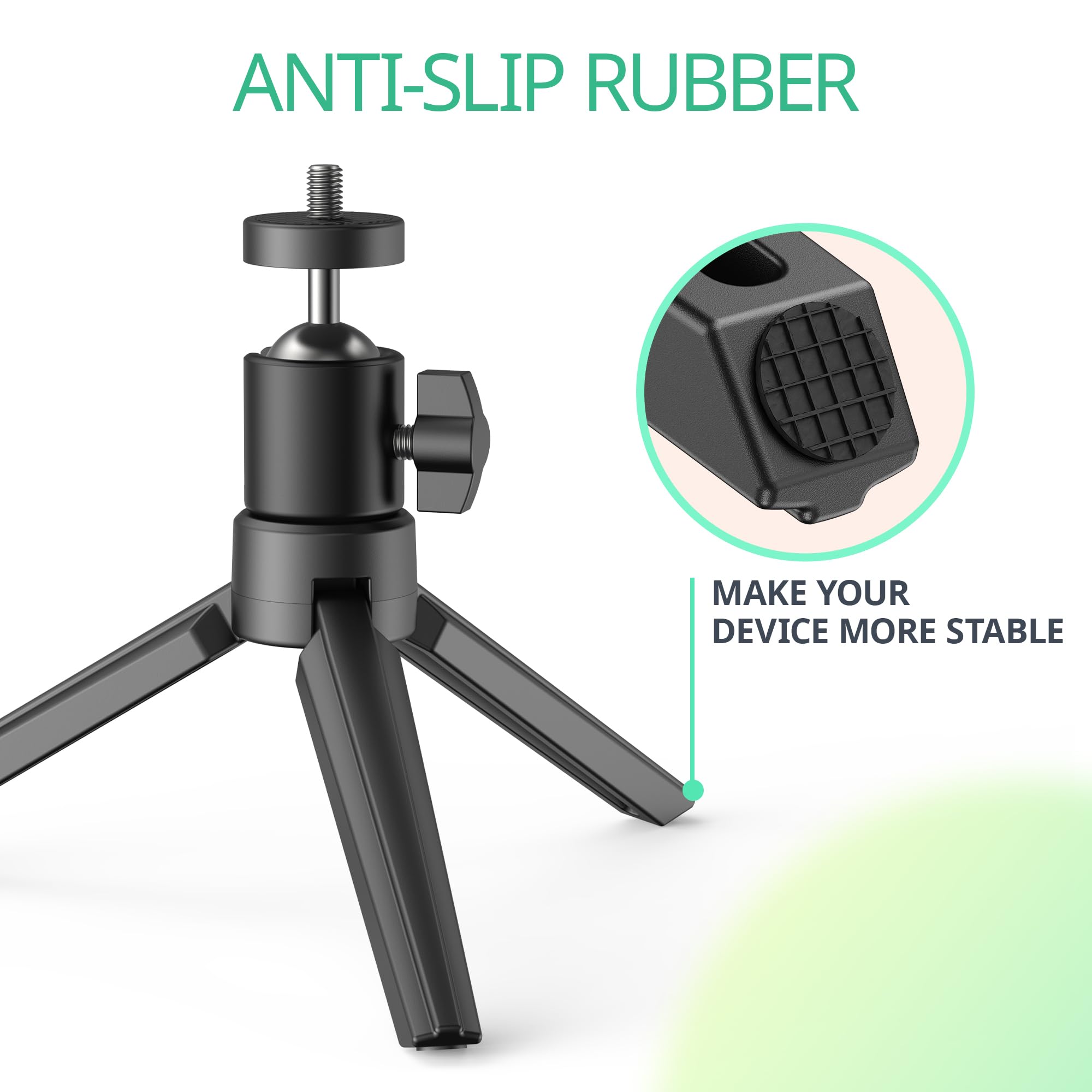 YOTON Mini Projector Tripod Stand - 360° Rotatable Metal Ball Head for Portable Projector, Camera & Webcam | Compact & Lightweight | Perfect for Home Theater, Outdoor Movie Nights & Video Conferencing