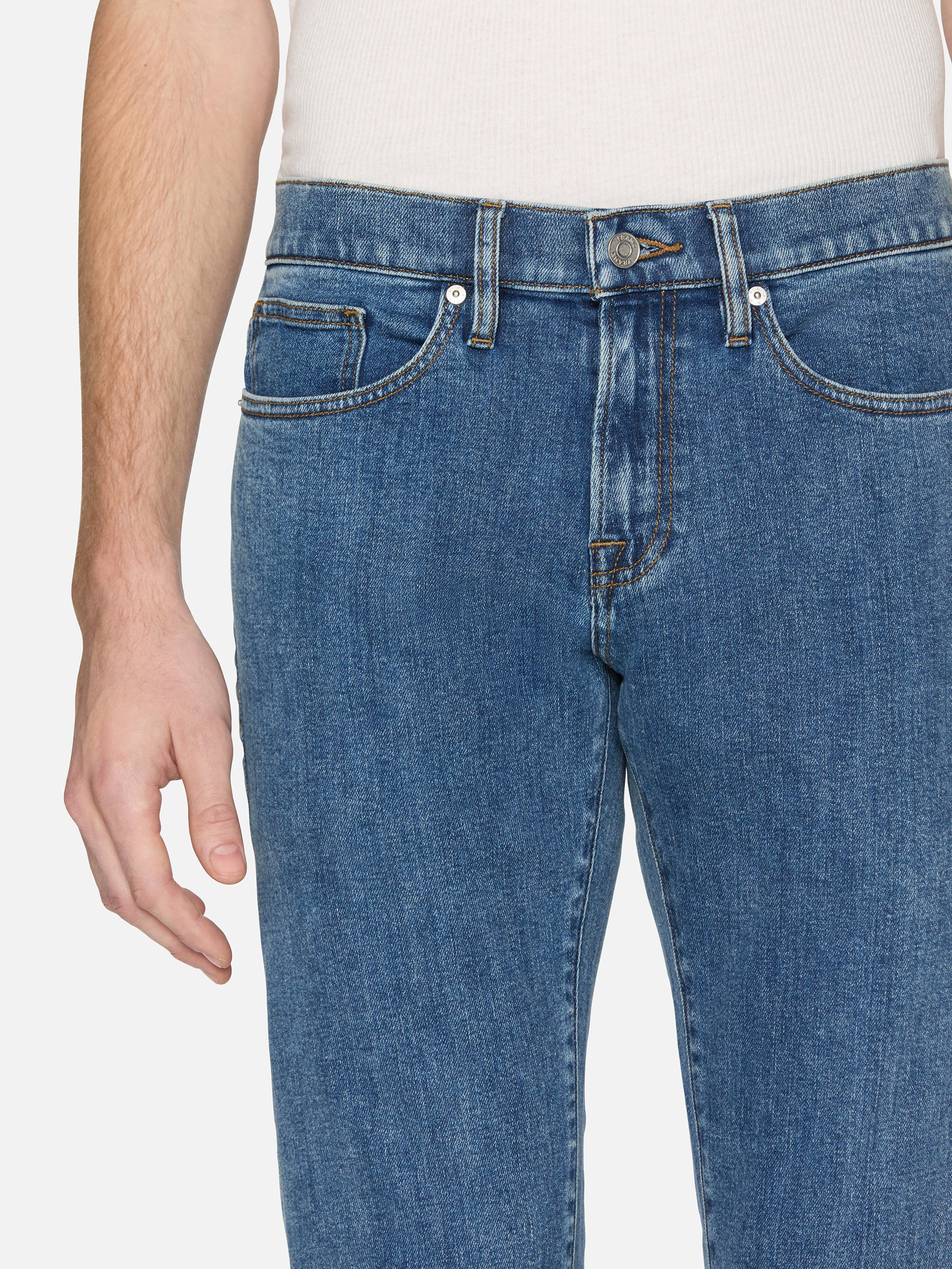 L'Homme Slim Blue Lake Jeans - Premium Slim Fit Denim Pants for Men | Perfect for Casual Wear, Office & Night Out