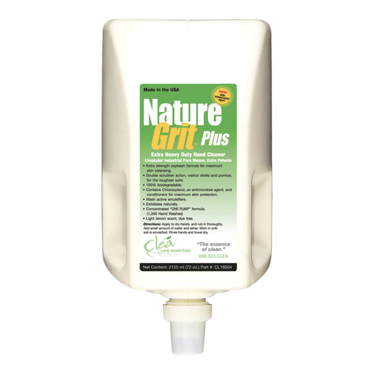 Clea Nature Grit Extra Heavy Duty Hand Cleaner - Industrial Strength Hand Soap for Mechanics, Gardeners & DIY Enthusiasts - Removes Grease, Oil & Tough Stains - Ideal for Garage, Workshop & Outdoor Use