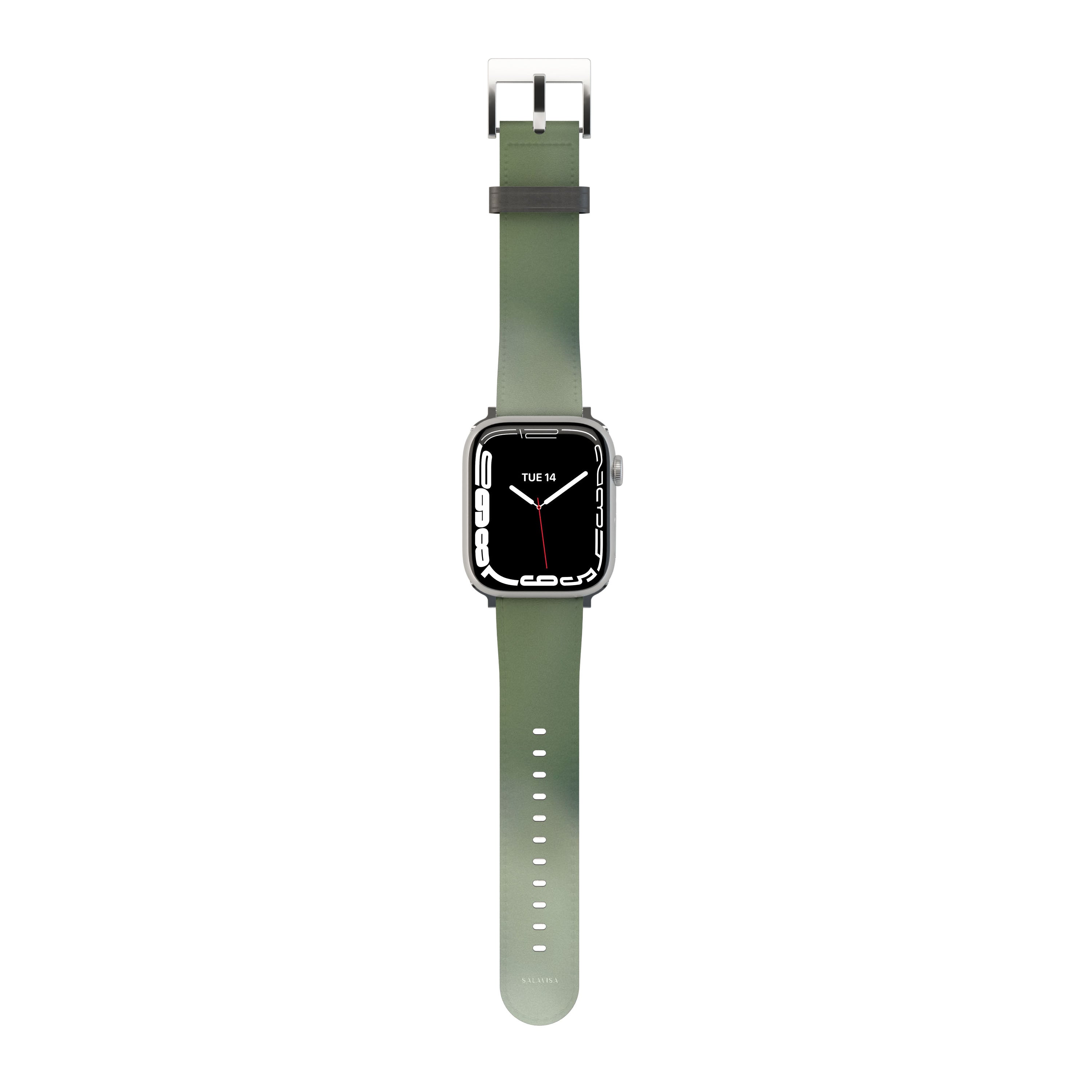 Sage Mist Apple Watch Band - Soft Silicone Replacement Strap for Apple Watch Series 9/8/7/6/SE - Perfect for Workouts, Running & Everyday Wear
