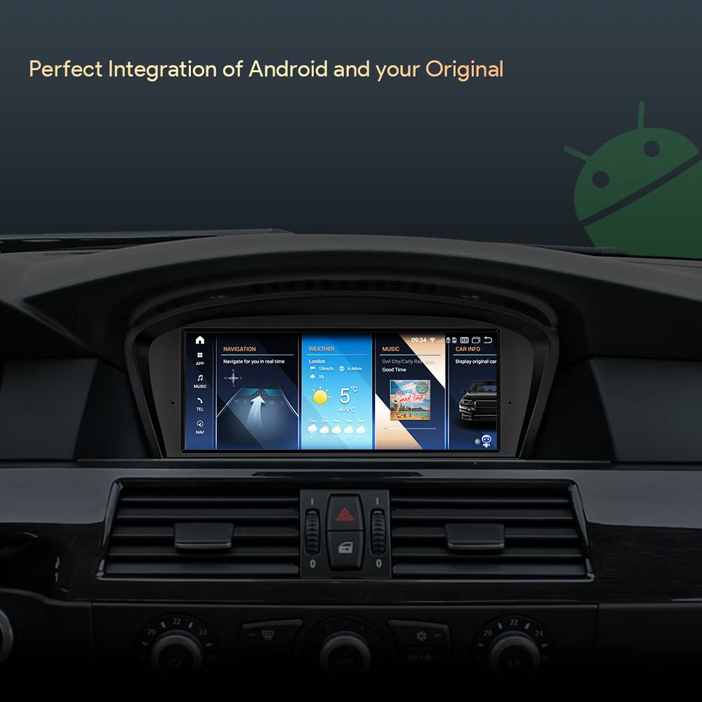 XTRONS 8.8 Inch IPS Touch Screen Android 13 Car Stereo for BMW 3 Series 5 Series E90 E60 CCC - Octa Core 8GB RAM 128GB ROM GPS Navigation System with Built-in Android Auto - Perfect for Driving, Commuting and Road Trips
