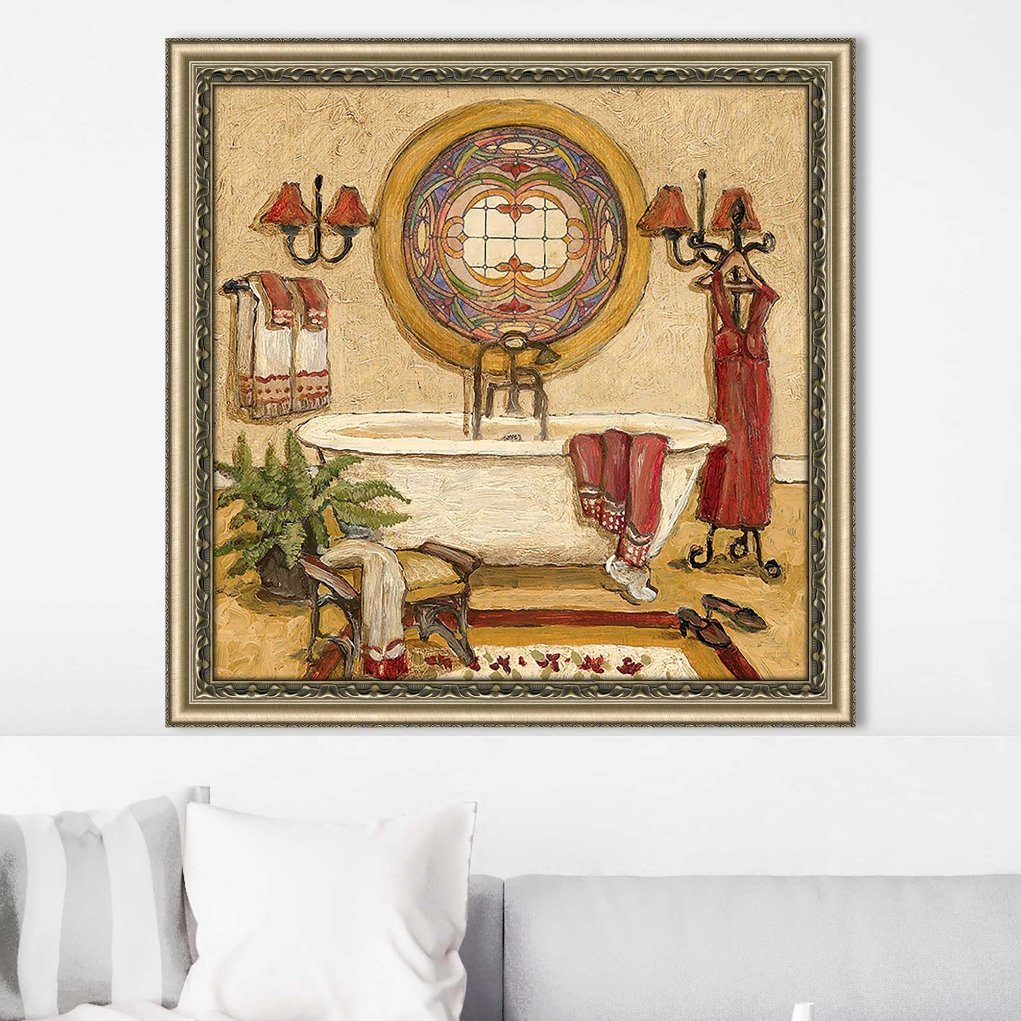 Art Deco Bath I Print on Acrylic - Elegant Wall Art for Bathroom, Living Room & Office Decor
