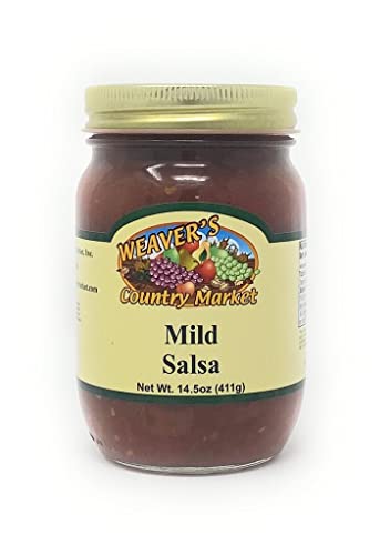 Weaver's Country Market Mild Salsa - 12 Pack (14.5 oz Jars) - Fresh Tomato & Pepper Dip - Perfect for Chips, Tacos, Nachos & Party Snacks