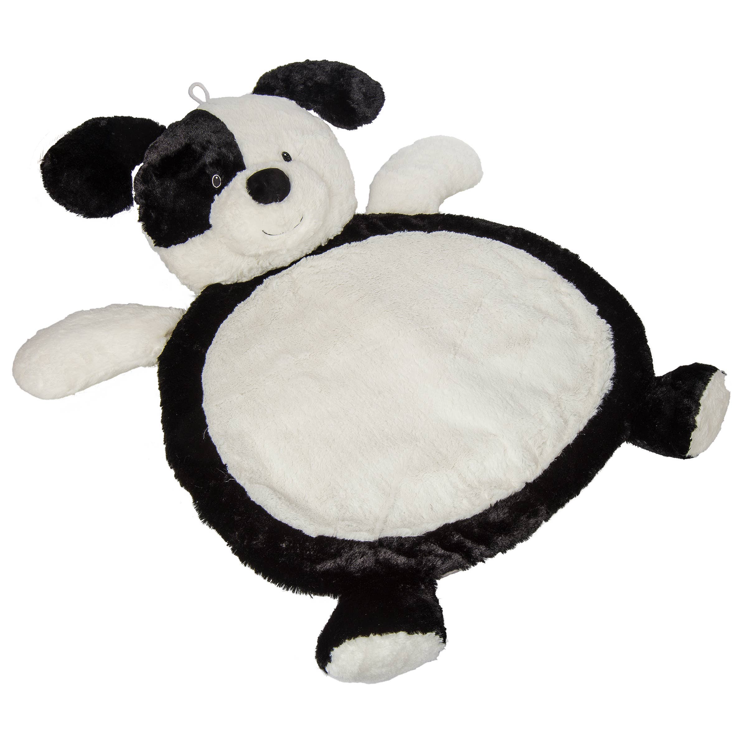 Soft & Non-Slip Black and White Puppy Baby Play Mat - Perfect for Tummy Time, Nursery Floor, and Pet Safe Play Area