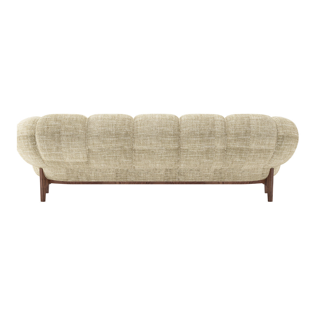 Comfortable Croissant 3-Seater Sofa - Modern Curved Sectional Couch for Living Room, Lounge & Small Spaces