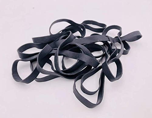 10PCS Black 7-Inch Heavy Duty Rubber Bands - Extra Large Thick Elastic Bands for Office, Home, School & Industrial Use - Secure Trash Cans, File Folders, Bundling Items & More