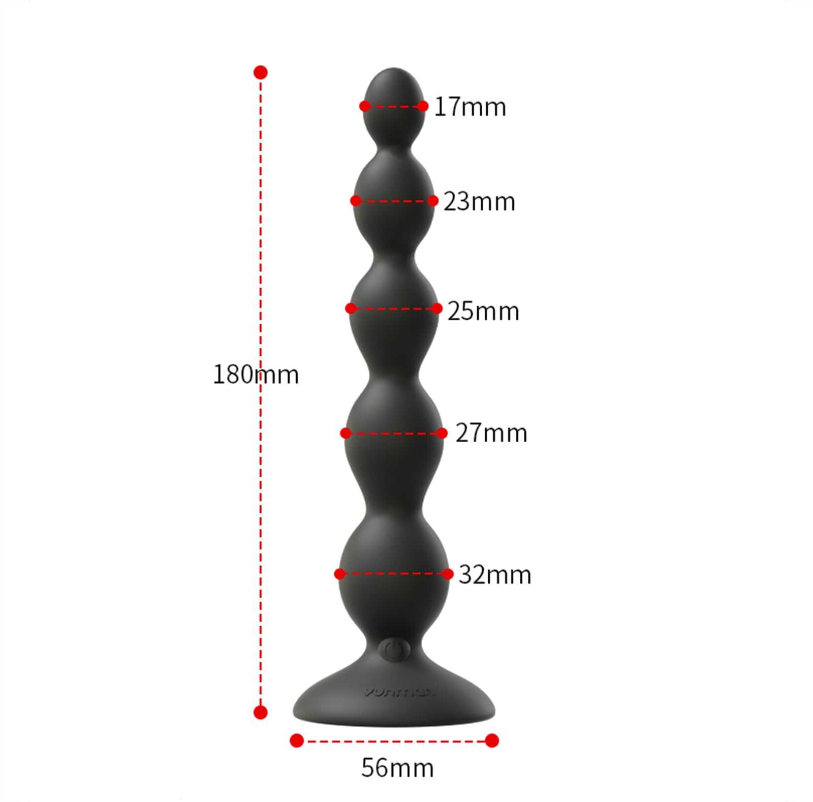 5 Beads Remote Control Butt Plug - Rechargeable Prostate Massager with 10 Vibration Modes for Men & Women - Perfect for Couples Play & Solo Pleasure