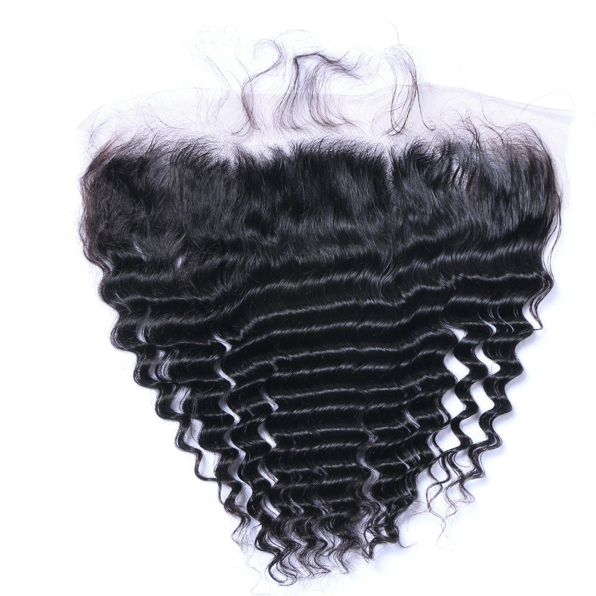 Deep Wave Virgin Human Hair Frontal - 100% Natural Black Brazilian Hair Lace Front Wig for Women | Perfect for Daily Wear, Parties & Special Occasions