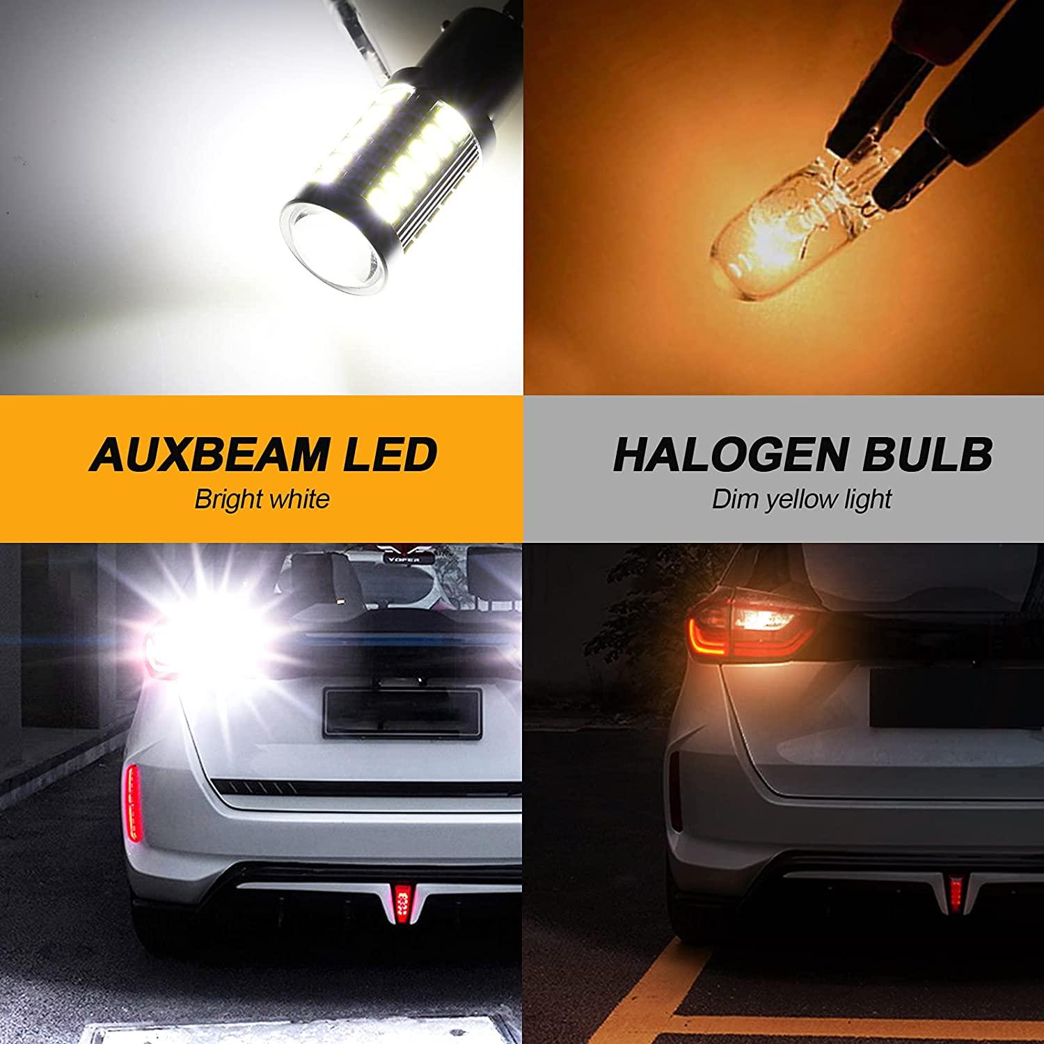 1156 P21W BA15S LED Brake Tail Light Bulbs - 20W 4000LM Super Bright Red 33LED Series (2 Pack) | High Performance Replacement for Cars, Trucks, SUVs & Motorcycles - Perfect for Night Driving & Enhanced Safety